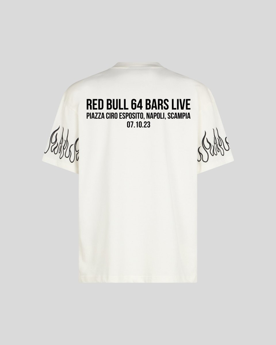 WHITE T-SHIRT WITH RED BULL 64 BARS PRINT - Vision of Super